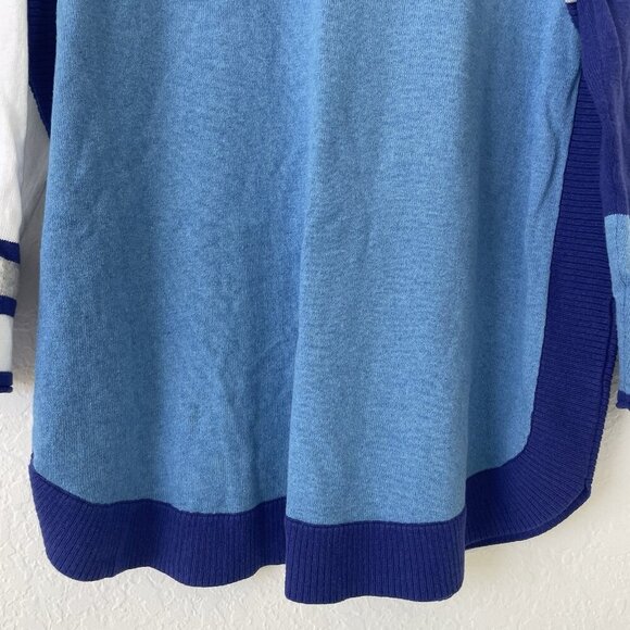 Habitat Clothes To Live Womens Geometric Colorblock Sweater Size XL Blue Cotton - Picture 9 of 16